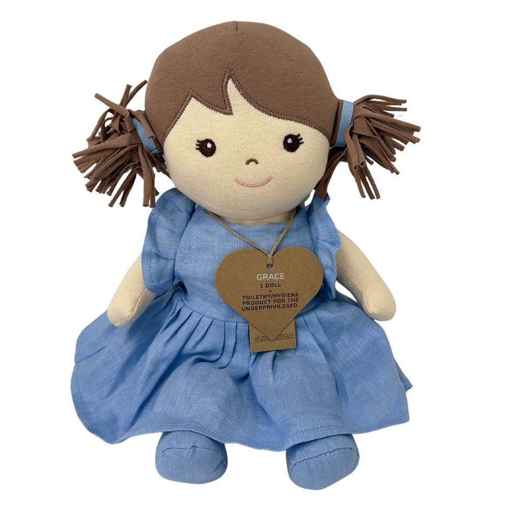 Grace Rag Doll = Hygiene Products for Underprivileged